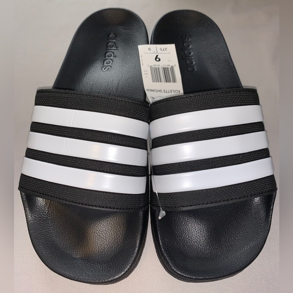 adidas Other - Adidas Adilette Shower Slides Men 9 Black/White